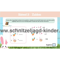 Oster-Schnitzeljagd zum Ausdrucken für Kinder von 4-7 Jahren - schnitzeljagd-kinder
