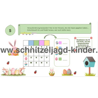 Ostereier-Schnitzeljagd-8+ Jahren - schnitzeljagd aufgaben zum ausdrucken pdf - schnitzeljagd-kinder