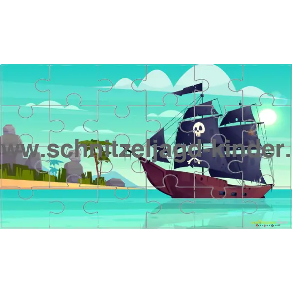 PIRATE -2 - 24-TEILIGE PUZZLE ZUM THEMA PIRATE PUZZLE ZUM AUSDRUCKEN