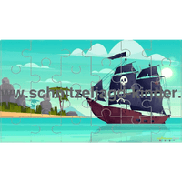 PIRATE -2 - 24-TEILIGE PUZZLE ZUM THEMA PIRATE PUZZLE ZUM AUSDRUCKEN. - schnitzeljagd-kinder
