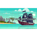 PIRATE -2 - 24-TEILIGE PUZZLE ZUM THEMA PIRATE PUZZLE ZUM AUSDRUCKEN. - schnitzeljagd-kinder