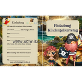 Piraten Einladungskarte Für Kindergeburtstag Vorlage zum ausdrucken-schnitzeljagd-kinder