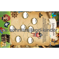 Piraten Entdecker Schatzsuche zum ausdrucken -4-8 jahren - schnitzeljagd-kinder