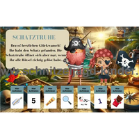 Piraten Entdecker Schatzsuche zum ausdrucken -4-8 jahren - schnitzeljagd-kinder