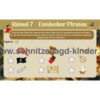 Piraten Entdecker Schatzsuche zum ausdrucken -4-8 jahren - schnitzeljagd-kinder