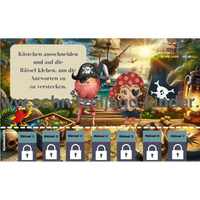 Piraten Entdecker Schatzsuche zum ausdrucken -4-8 jahren - schnitzeljagd-kinder