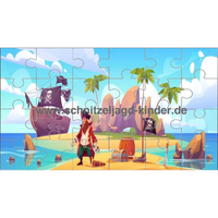 Piraten Puzzle Pdf : 24 Stück - Kostenlose - schnitzeljagd-kinder