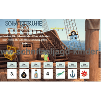 Piraten Schatzuche - Schnitzeljagd zum Ausdrucken (4-7 Jahre) - schnitzeljagd-kinder