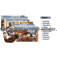 Piraten Schatzuche - Schnitzeljagd zum Ausdrucken (4-7 Jahre) - schnitzeljagd-kinder