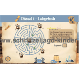 Piraten Schatzuche - Schnitzeljagd zum Ausdrucken (4-7 Jahre) - schnitzeljagd-kinder
