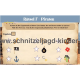 Piraten Schatzuche - Schnitzeljagd zum Ausdrucken (4-7 Jahre) - schnitzeljagd-kinder