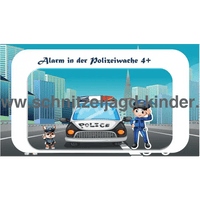 Polizei Schnitzeljagd - SCHATZSUCHE 4-5 JAHREN - SCHNITZELJAGD AUFGABEN ZUM AUSDRUCKEN PDF - schnitzeljagd-kinder