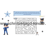 Polizei Schnitzeljagd - SCHATZSUCHE 4-5 JAHREN - SCHNITZELJAGD AUFGABEN ZUM AUSDRUCKEN PDF - schnitzeljagd-kinder