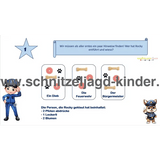 Polizei Schnitzeljagd - SCHATZSUCHE 4-5 JAHREN - SCHNITZELJAGD AUFGABEN ZUM AUSDRUCKEN PDF - schnitzeljagd-kinder