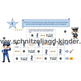 Polizei Schnitzeljagd - SCHATZSUCHE 8+ JAHREN - SCHNITZELJAGD AUFGABEN ZUM AUSDRUCKEN PDF - schnitzeljagd-kinder