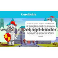 Ritter Schatzsuche - Schnitzeljagd Zum Ausdrucken (4-7 Jahre) - schnitzeljagd-kinder
