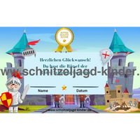 Ritter Schatzsuche - Schnitzeljagd Zum Ausdrucken (4-7 Jahre) - schnitzeljagd-kinder