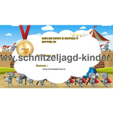 Ritter-Schnitzeljagd für Kinder (4-5 Jahre)- SCHNITZELJAGD AUFGABEN ZUM AUSDRUCKEN PDF - schnitzeljagd-kinder