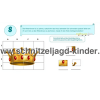 Ritter-Schnitzeljagd für Kinder (4-5 Jahre)- SCHNITZELJAGD AUFGABEN ZUM AUSDRUCKEN PDF - schnitzeljagd-kinder