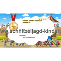 Ritter-Schnitzeljagd für Kinder (8Jahre)- SCHNITZELJAGD AUFGABEN ZUM AUSDRUCKEN PDF - schnitzeljagd-kinder