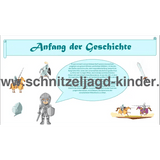 Ritter-Schnitzeljagd für Kinder (8Jahre)- SCHNITZELJAGD AUFGABEN ZUM AUSDRUCKEN PDF - schnitzeljagd-kinder