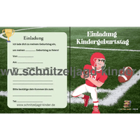 Rugby Einladungskarte Für Kindergeburtstag Vorlage zum Ausdrucken - schnitzeljagd-kinder