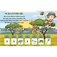 Safari Schatzsuche – Schnitzeljagd Aufgaben Zum Ausdrucken - schnitzeljagd-kinder