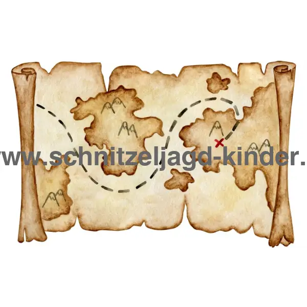schnitzeljagd-kinder - Schatzkarte zum Ausdrucken