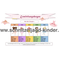 Schatzsuche ballerina kindergeburtstag -4-5 JAHREN - SCHNITZELJAGD AUFGABEN ZUM AUSDRUCKEN PDF - schnitzeljagd-kinder