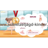Schatzsuche ballerina kindergeburtstag -4-5 JAHREN - SCHNITZELJAGD AUFGABEN ZUM AUSDRUCKEN PDF - schnitzeljagd-kinder