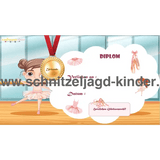 Schatzsuche ballerina kindergeburtstag -4-5 JAHREN - SCHNITZELJAGD AUFGABEN ZUM AUSDRUCKEN PDF - schnitzeljagd-kinder