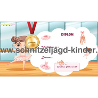 Schatzsuche ballerina kindergeburtstag -6-7 JAHREN