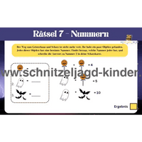 Schatzsuche Geisterhaus zum ausdrucken - schnitzeljagd-kinder