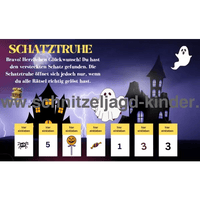 Schatzsuche Geisterhaus zum ausdrucken - schnitzeljagd-kinder