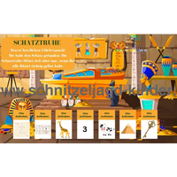SCHATZSUCHE IN ÄGYPTEN - SCHNITZELJAGD IN ÄGYPTEN-5-8 JAHREN - SCHNITZELJAGD AUFGABEN ZUM AUSDRUCKEN PDF - schnitzeljagd-kinder