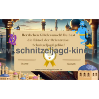 Schatzsuche Orientalische Reise Schnitzeljagd Zum Ausdrüken 4-8 Jahren - schnitzeljagd-kinder