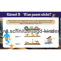 Schatzsuche Orientalische Reise Schnitzeljagd Zum Ausdrüken 4-8 Jahren - schnitzeljagd-kinder