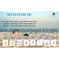Schnitzeljagd am Strand zum Ausdrucken - schnitzeljagd-kinder
