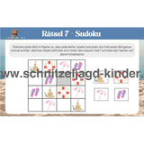 Schnitzeljagd am Strand zum Ausdrucken - schnitzeljagd-kinder