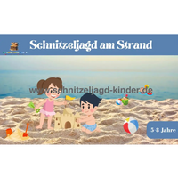 Schnitzeljagd am Strand zum Ausdrucken