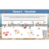 Schnitzeljagd am Strand zum Ausdrucken - schnitzeljagd-kinder