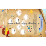 Schnitzeljagd am Strand zum Ausdrucken