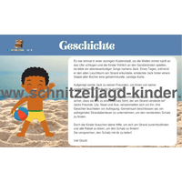 Schnitzeljagd am Strand zum Ausdrucken - schnitzeljagd-kinder