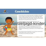 Schnitzeljagd am Strand zum Ausdrucken - schnitzeljagd-kinder