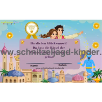 SCHNITZELJAGD : Die magische Lampe-5-10 Jahren - schnitzeljagd aufgaben zum ausdrucken pdf - schnitzeljagd-kinder