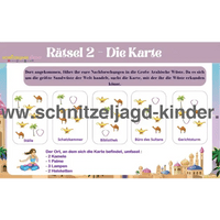 SCHNITZELJAGD : DIE MAGISCHE LAMPE-5-10 JAHREN - schnitzeljagd aufgaben zum ausdrucken pdf - schnitzeljagd-kinder