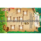 SCHNITZELJAGD IM DSCHUNGEL - RÄTSEL SCHNITZELJAGD AUFGABEN ZUM AUSDRUCKEN-4-5 JAHREN - SCHNITZELJAGD AUFGABEN ZUM AUSDRUCKEN PDF - schnitzeljagd-kinder