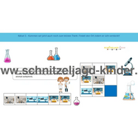 SCHNITZELJAGD IM LABOR-4-5 JAHREN - SCHNITZELJAGD AUFGABEN ZUM AUSDRUCKEN PDF - schnitzeljagd-kinder