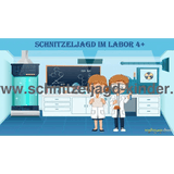 SCHNITZELJAGD IM LABOR-4-5 JAHREN - SCHNITZELJAGD AUFGABEN ZUM AUSDRUCKEN PDF - schnitzeljagd-kinder