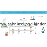 SCHNITZELJAGD IM LABOR-4-5 JAHREN - SCHNITZELJAGD AUFGABEN ZUM AUSDRUCKEN PDF - schnitzeljagd-kinder